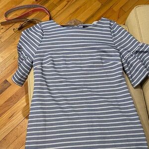 Ivanka Trump Navy and White Striped Top